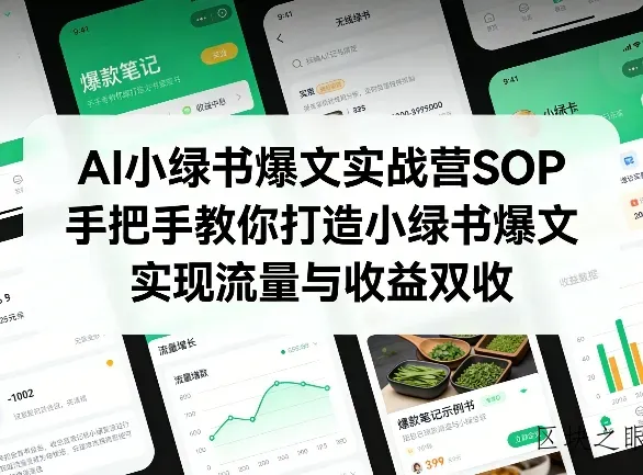 AI小绿书爆文实战营SOP，手把手教你打造小绿书爆文，实现流量与收益双收 - 区块之眼