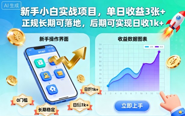 新手小白实战项目，单日收益3张+，正规长期可落地，后期可实现日收1k+【揭秘】 - 区块之眼 - 区块之眼