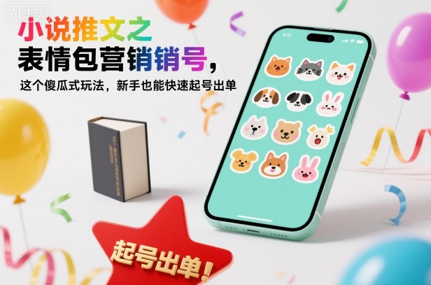 小说推文之表情包营销号，这个傻瓜式玩法，新手也能快速起号出单 - 区块之眼