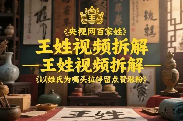 央视网百家姓–王姓视频拆解，以姓氏为噱头拉停留点赞涨粉 - 区块之眼