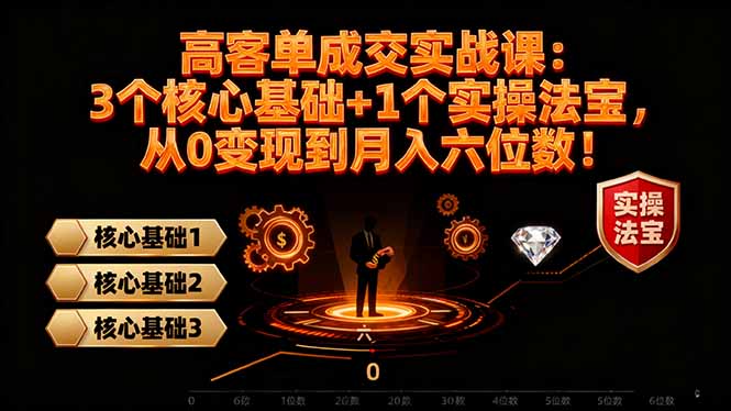 高 客单成交实战课：3个核心基础+1个实操法宝，从0变现到月入六位数！ - 区块之眼