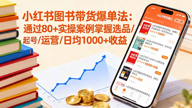小红书图书带货爆单法：通过80+实操案例掌握选品/起号/运营/日均1000+收益 - 区块之眼 - 区块之眼