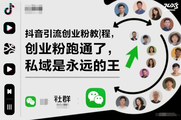 抖音引流创业粉教程，创业粉终于跑通了，私域是永远的王 - 区块之眼