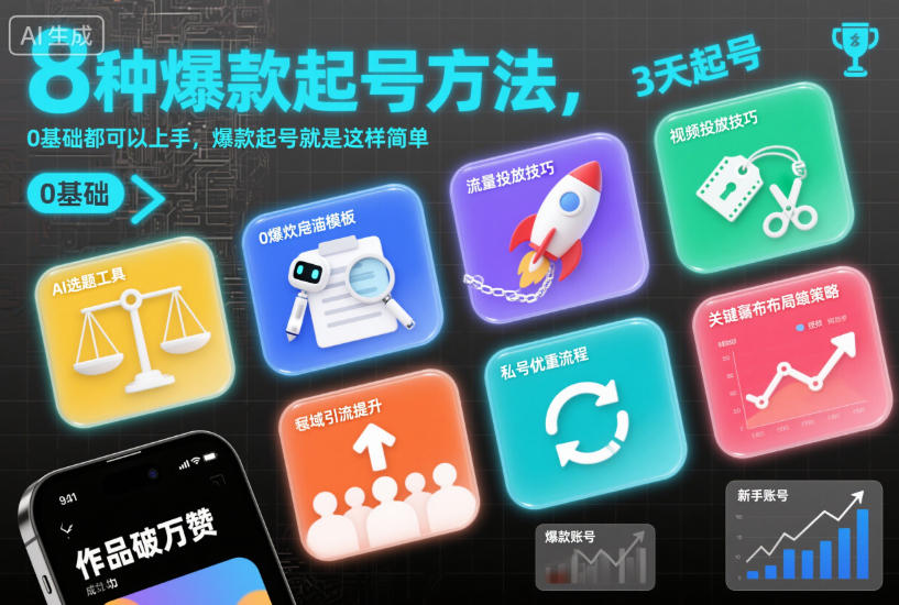 8种爆款起号方法，0基础都可以上手，爆款起号就是这样简单 - 区块之眼