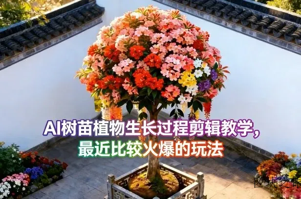 AI树苗植物生长过程剪辑教学，最近比较火爆的玩法 - 区块之眼