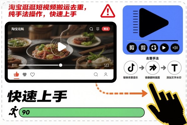 淘宝逛逛短视频搬运去重，纯手法操作，快速上手 - 区块之眼