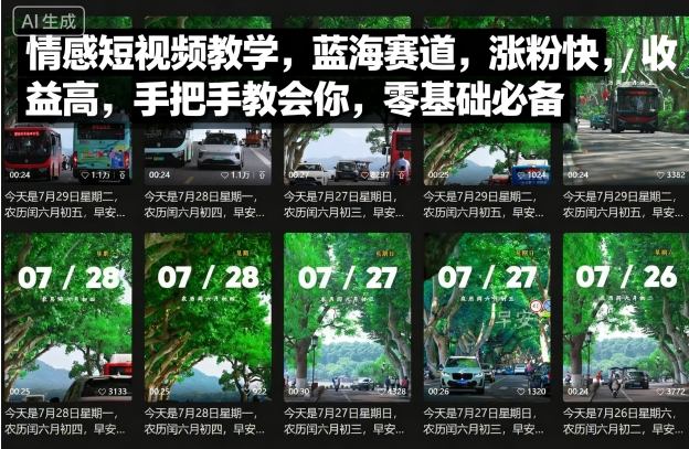 情感短视频教学，蓝海赛道，涨粉快，收益高，手把手教会你，零基础必备 - 区块之眼 - 区块之眼