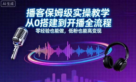 播客保姆级实操教学，从0搭建到开播全流程，零经验也能做，低粉也能高变现 - 区块之眼 - 区块之眼