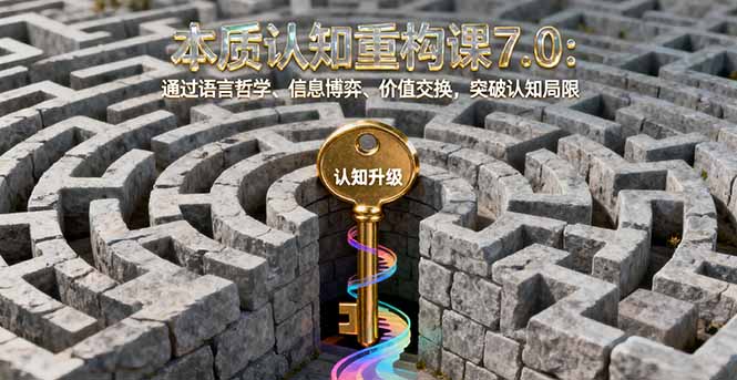 本质认知重构课7.0：通过语言哲学、信息博弈、价值交换，突破认知局限 - 区块之眼