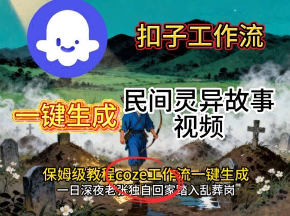 Coze扣子工作流一键生成民间灵异故事视频，保姆级教程搭建教学 - 区块之眼 - 区块之眼