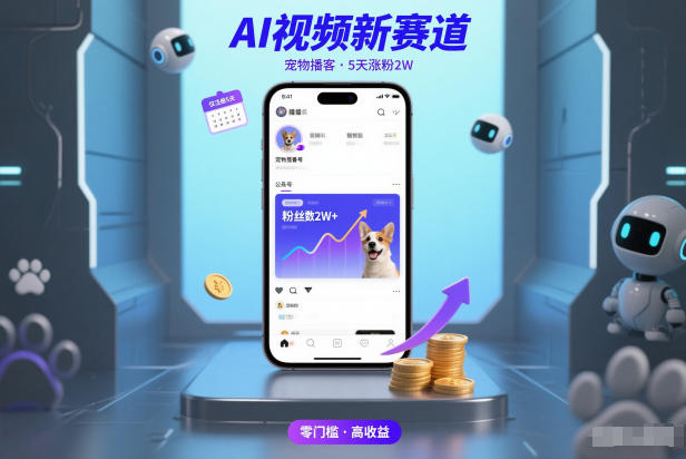 AI视频新赛道，宠物播客仅注册5天涨粉2W，收益非常可观 - 区块之眼