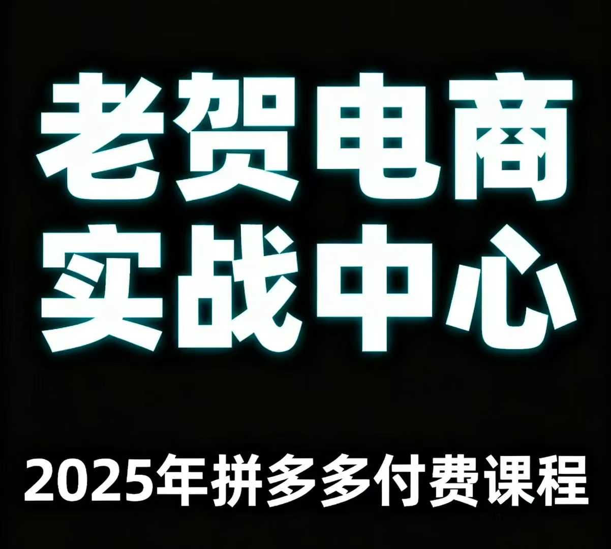 老贺电商2025年拼多多付费课程，用通俗易懂的方法告诉你多多怎么玩 - 区块之眼 - 区块之眼