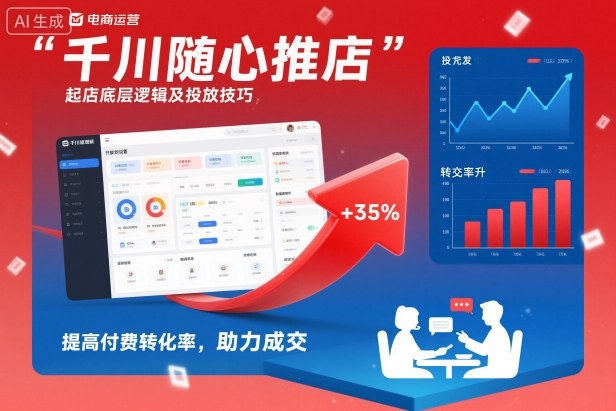 千川随心推起店底层逻辑及投放技巧，提高付费转化率，助力成交 - 区块之眼