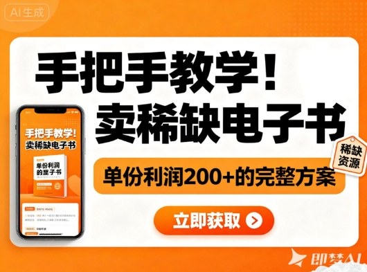 手把手教学！在小红书卖稀缺电子书，单份利润2张+的完整方案 - 区块之眼