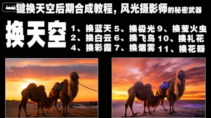 一键换天空后期合成教程，风光摄影师的秘密武器 - 区块之眼