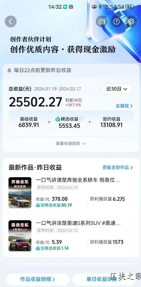 抖音某大佬汽车科普解说教学，流量嘎嘎猛，撸创作伙伴计划精选独家收益，日入5张+（更新0316）