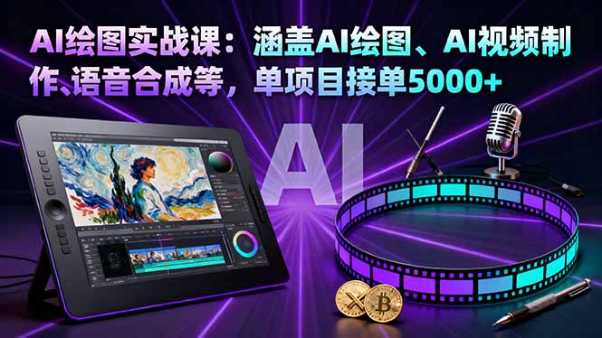 AI绘图实战课：涵盖AI绘图、AI视频制作、语音合成等，单项目接单5000+ - 区块之眼 - 区块之眼