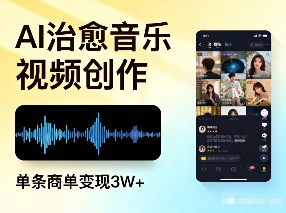 AI做治愈音乐视频，多平台投稿，单条商单变现3W+ - 区块之眼