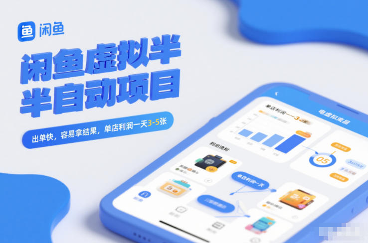 闲鱼虚拟半自动项目，出单快，容易拿结果，单店利润一天3-5张 - 区块之眼