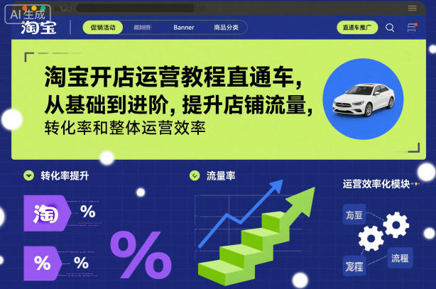 淘宝开店运营教程直通车，从基础到进阶，提升店铺流量，转化率和整体运营效率(更新11月) - 区块之眼