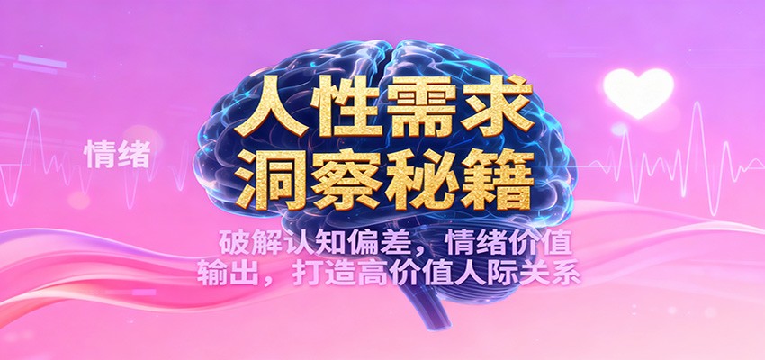 人性需求洞察秘籍，破解认知偏差，情绪价值输出，打造高价值人际关系 - 区块之眼