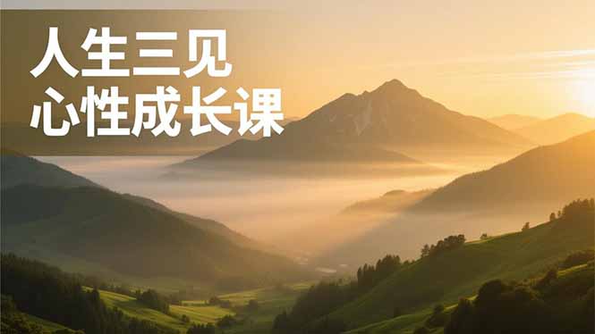 人生三见心性成长课，见天地众生自己，搞透人性安顿身心，活出清晰自我，内在富足无价 - 区块之眼
