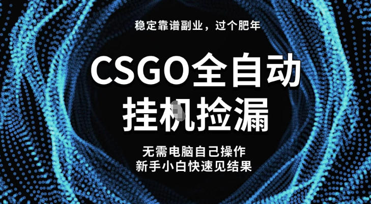 【稳定副业】全球最热门游戏CSGO全自动捡漏，最新玩法，新手小白日入5张+【揭秘】 - 区块之眼