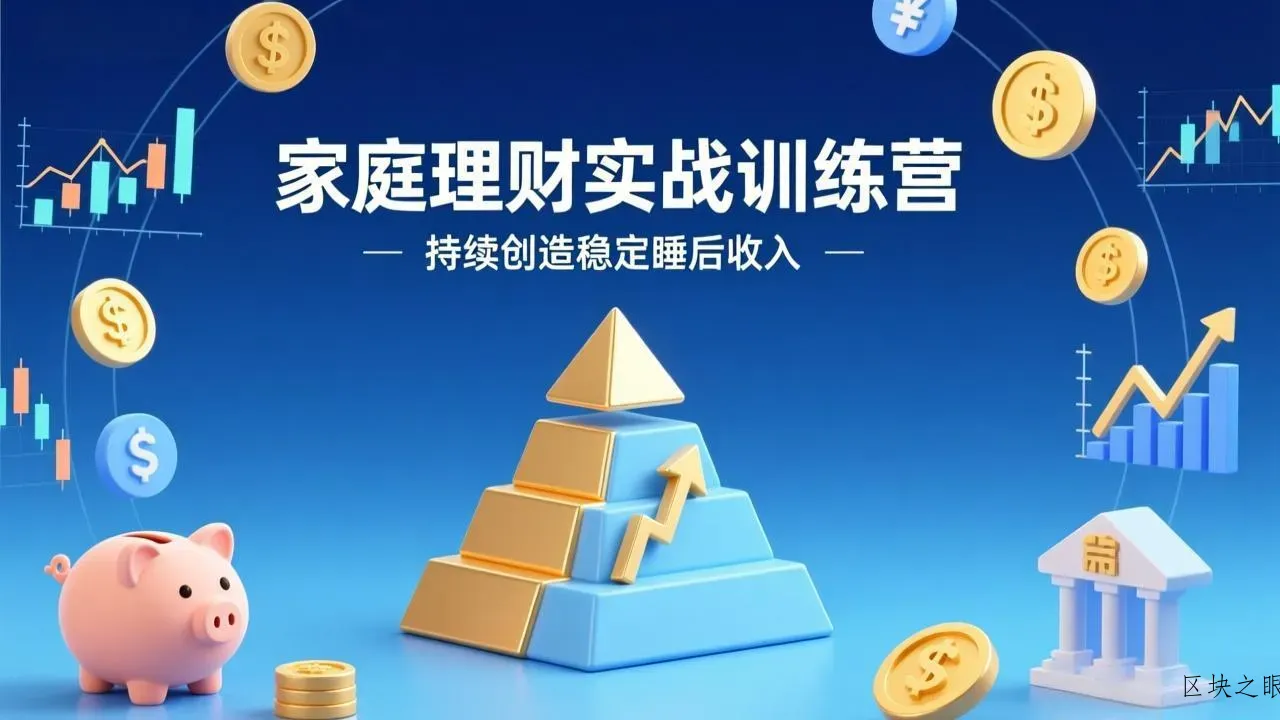 家庭理财实战训练营：从0到1建体系，三阶进阶层层递进，助你持续创造稳定睡后收入 - 区块之眼