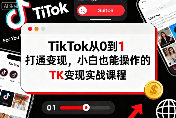 TikTok从0到1打通变现，小白也能操作的TK变现实战课程 - 区块之眼 - 区块之眼