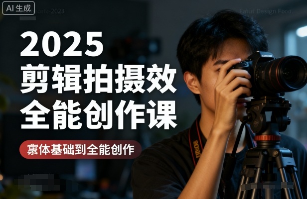 2025剪辑拍摄特效全能创作课，零基础到全能创作 - 区块之眼 - 区块之眼