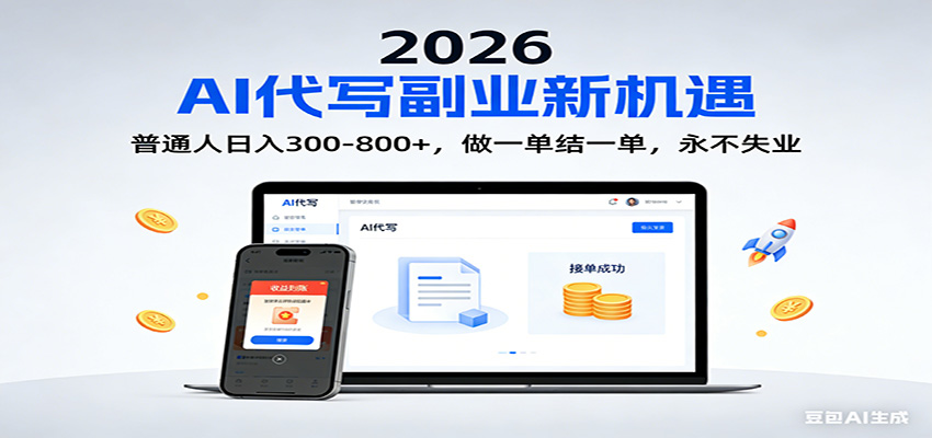 2026 副业首选！AI 代写日入 300-800，普通人0门槛，做一单结一单！ - 区块之眼