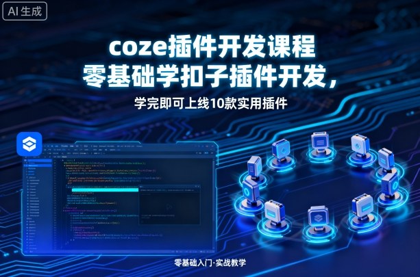 coze插件开发课程，零基础学扣子插件开发，学完即可上线10款实用插件 - 区块之眼 - 区块之眼