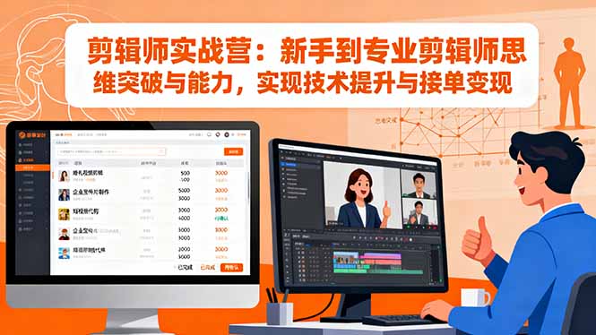 剪辑师实战营：新手到专业剪辑师思维突破与能力，实现技术提升与接单变现 - 区块之眼 - 区块之眼