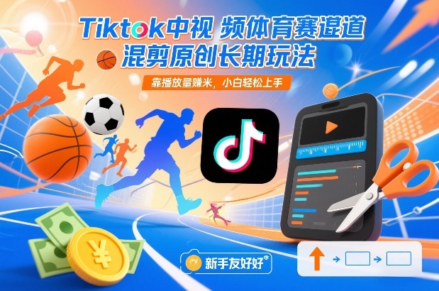 Tiktok中视频体育赛道混剪原创长期玩法，靠播放量賺米，小白轻松上手 - 区块之眼