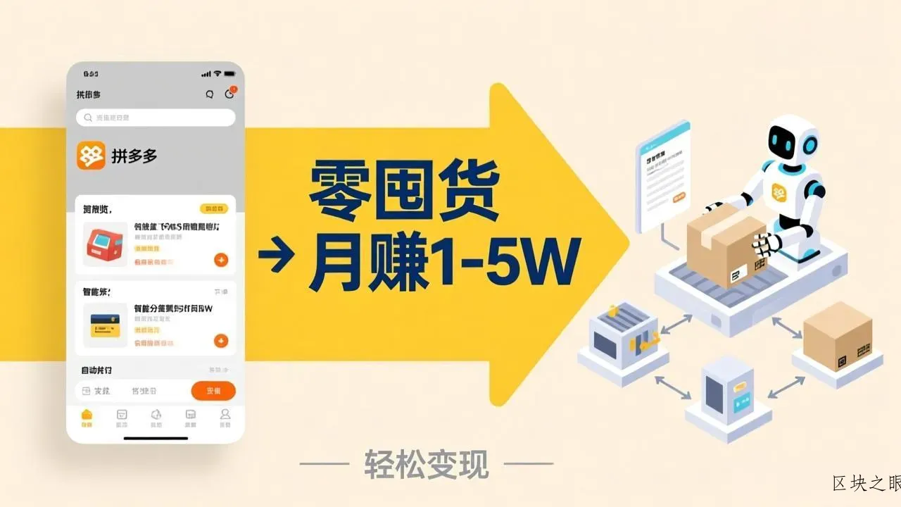 不用囤货不用跑单！拼多多虚拟玩法，机器人管理发货和客服，帮你月赚 1-5W - 区块之眼