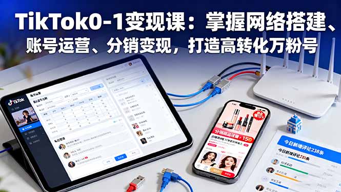 TikTok0-1变现课：掌握网络搭建、账号运营、分销变现，打造高转化万粉号 - 区块之眼 - 区块之眼