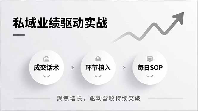 私域业绩驱动实战，成交话术、环节植入、每日SOP，聚焦增长，驱动营收持续突破 - 区块之眼