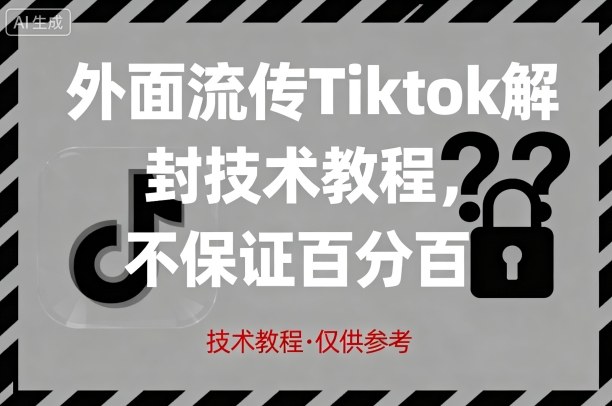 外面流传Tiktok解封技术教程，不保证百分百，具体自测 - 区块之眼 - 区块之眼