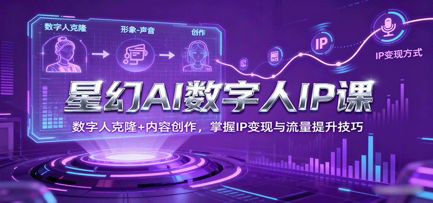 星幻AI数字人IP课，数字人克隆+内容创作，掌握IP变现与流量提升技巧 - 区块之眼 - 区块之眼