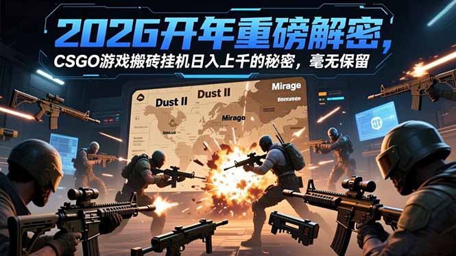 2026开年重磅解密，CSGO游戏搬砖挂机日入上千的秘密，毫无保留 - 区块之眼