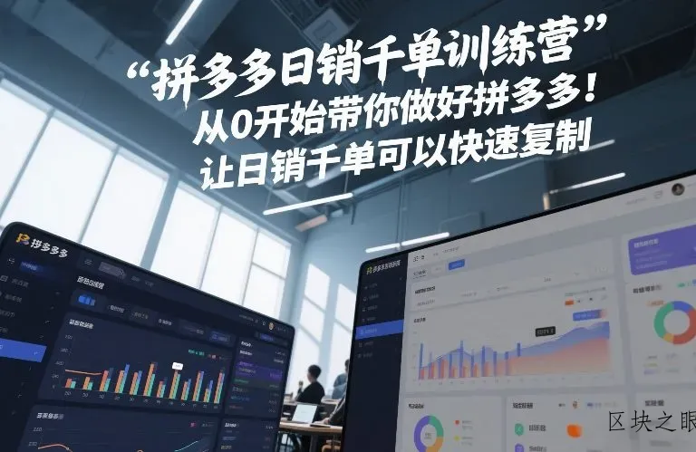 拼多多日销千单训练营，从0开始带你做好拼多多，让日销千单可以快速复制(更新26年2月) - 区块之眼