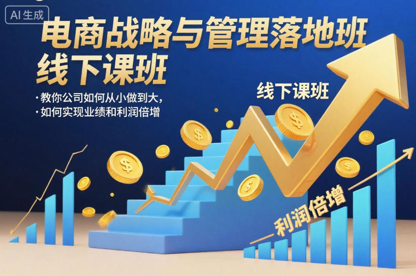 电商战略与管理落地班线下课，教你公司如何从小做到大，如何实现业绩和利润倍增【录音】 - 区块之眼