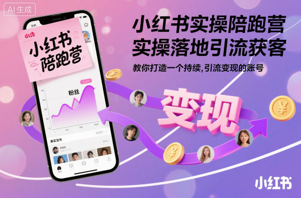 小红书实操陪跑营，实操落地引流获客，教你打造一个持续引流变现的账号 - 区块之眼
