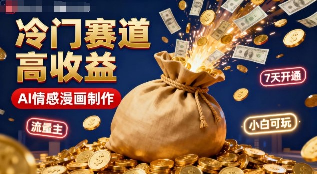 公众号冷门赛道，用AI做情感漫画，7天开通流量主，操作简单，小白可玩 - 区块之眼 - 区块之眼