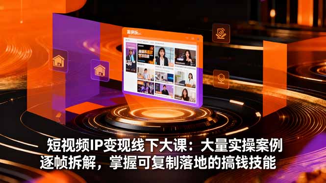 短视频IP变现线下大课：大量实操案例逐帧拆解，掌握可复制落地的搞钱技能 - 区块之眼