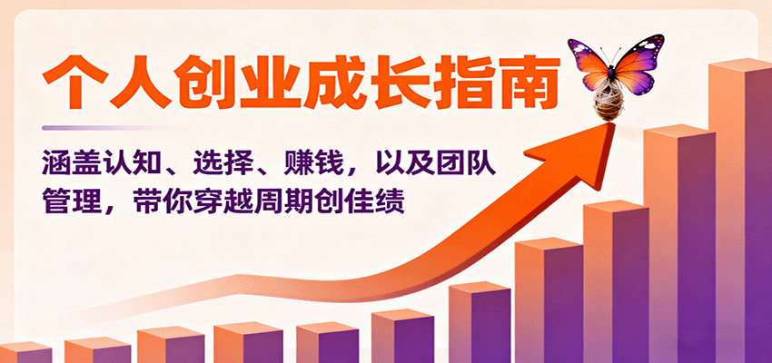 个人创业成长指南：涵盖认知、选择、赚钱，以及团队管理，带你穿越周期创佳绩 - 区块之眼