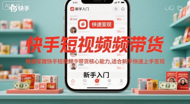 快手短视频带货，快速掌握快手短视频带货核心能力，适合新手快速上手变现 - 区块之眼