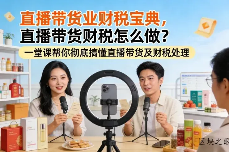 直播带货业财税宝典，直播带货财税怎么做？一堂课帮你彻底搞懂直播带货及财税处理 - 区块之眼
