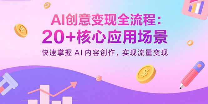 AI创意变现全流程：20+核心应用场景，快速掌握AI内容创作，实现流量变现 - 区块之眼 - 区块之眼