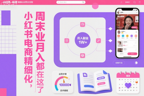 小红书电商精细化运营全流程，周末副业月入1W+，全套方法都在这了 - 区块之眼